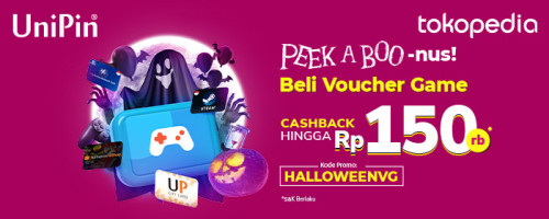 Halloween Sale Tokopedia cashback hingga Rp 150.000 untuk Voucher Game!
